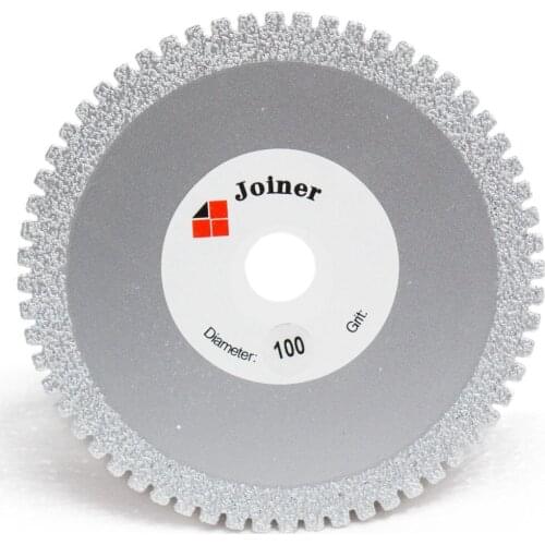 4" inch 100mm Diamond BRAZED Serrated Cutting Disc Saw Blade Wheel Grit 46 Coarse Double Life for Glass Tile Marble Rock Ceramic