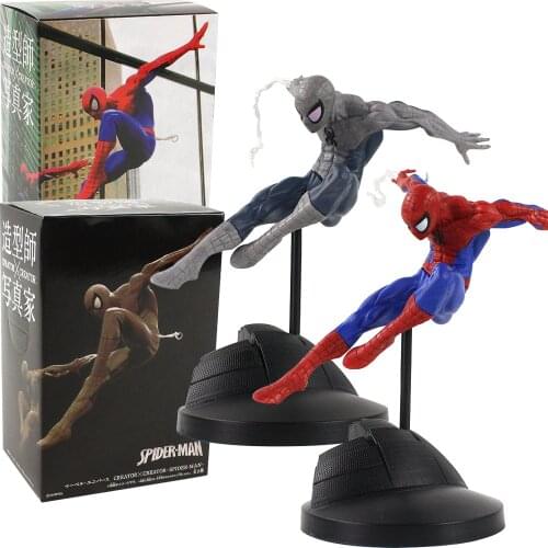 19cm Marvel Avengers The Amazing Spiderman Figure Toys Creator X Creator Super Hero Spider Man PVC Collectible Model Dolls