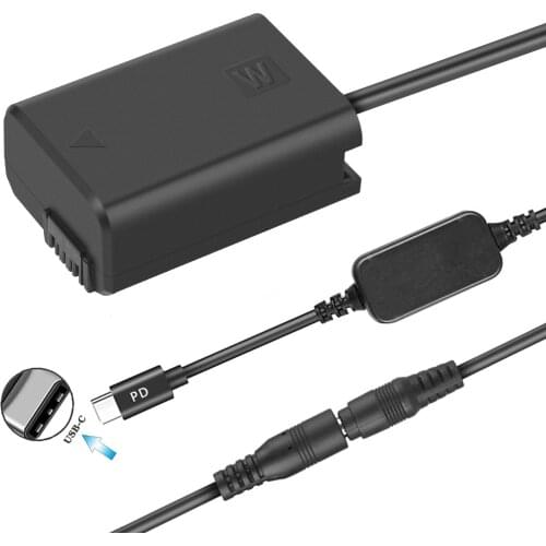 USB NP-FW50 Dummy Battery AC-PW20 DC Coupler Power Adapter for Sony Alpha 7 a7 a7S a7II a7R A3000 A5000 A6000 NEX5 NEX3 NEX