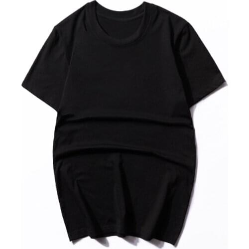 Summer Large size t-shirt 6XL mens casual 8XL T-shirt cotton simple mens three-way camisa o collar loose solid color navy blue