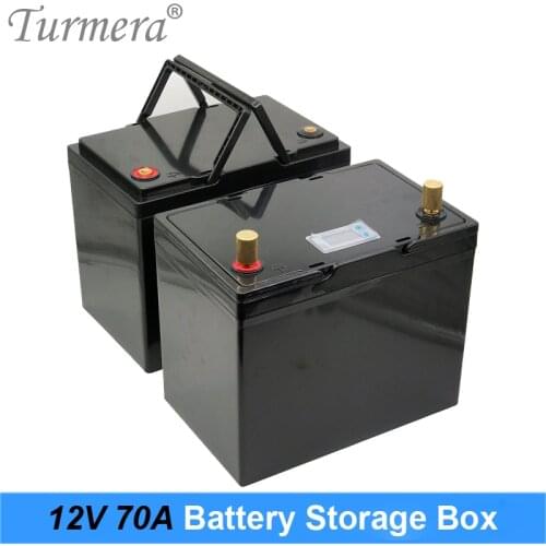 Turmera 12V 70Ah 90Ah 100Ah Battery Storage Box LCD Display Handheld for Solor Energy Systems and Uninterrupted Power Supply Use