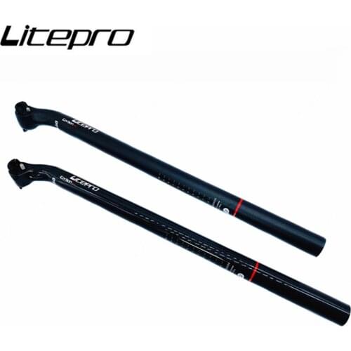 Litepro Folding Bike A68 Integrated Seatpost Carbon Fiber 5/25Degree 33.9*580MM 412 BMX Bicycle Seat Rod Seat Tube