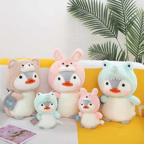 Cute penguin Carry basket transforms rabbit panda Elephant Plush doll pillow good quality Soothing doll Cushion christmase gift