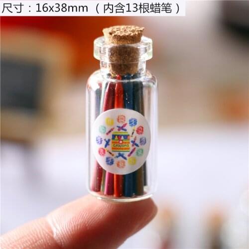 Dollhouse Miniature 1/12 Colored Crayons Cans or Artboard Palette for Barbies blyth ob11 Kitchen Furniture Decration Accessories