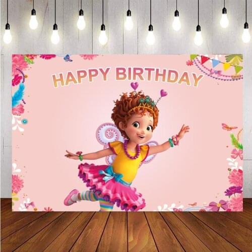 Customized Princess Backdrop Fancy Nancy Girls Birthday Party Baby Shower Photography Background Photo Studio Banner Decoration