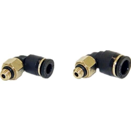 PL-C pneumatic valve micro connectors PL M5 1/8'' BSP Mini Fittings Push In Air Male Elbow Plastic Brass Fitting Pneumatic