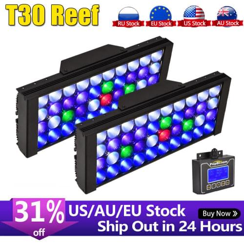 PopBloom Led Aquarium Light Led Marine Aquarium Led Lighting Reef Led Light Aquarium Led Tank Light For Coral Grow Lamp Turing30