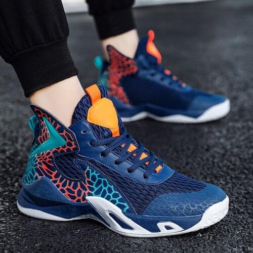 Hot Basketball Shoes for Men High-top Sports Cushioning Athletic Shoes Male Tennis Shoes Comfortable Mesh Sneakers zapatillas