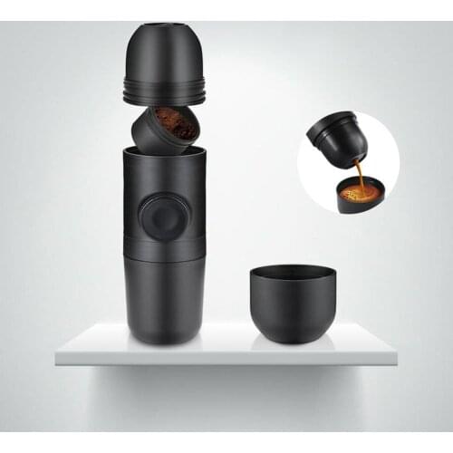 Mini Portable Coffee Machine Pressure Espresso Manual Handheld Espresso Coffee Maker For Car Travel Camping Hiking Home Office