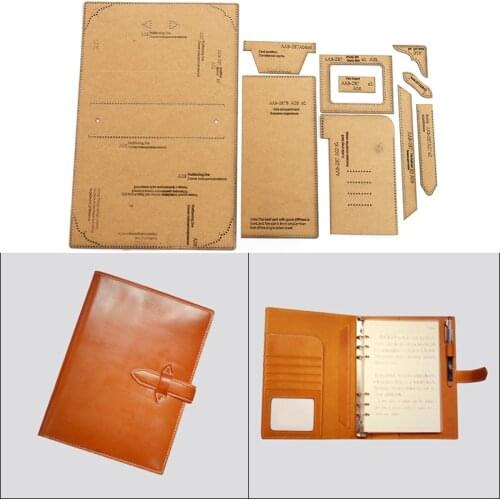 1Set DIY Kraft Paper Template New Fashion A5 Loose-leaf Notepad Leather Craft Pattern DIY Stencil Sewing Pattern 17.5cm*24cm