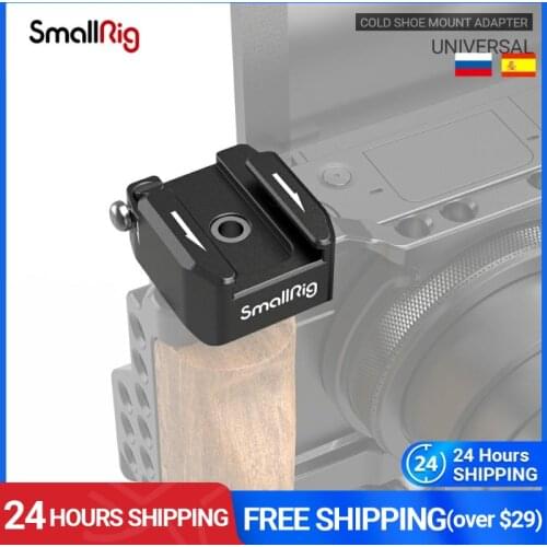 SmallRig Universal Rotatable Cold Shoe Mount Adapter (Single 1/4"-20 Screw)for LED Video Light Microphone Flash diy mount-2935