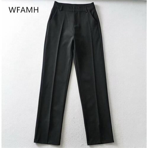 Wfamh Women's Straight Trousers
