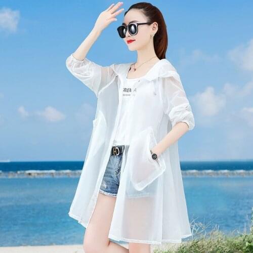 YYCZF 2XL Plus Size Sun-Proof Clothing Long-Sleeved Hooded Thin Jacket Women Outdoor Anti-UV Breathable Summer Coat Female