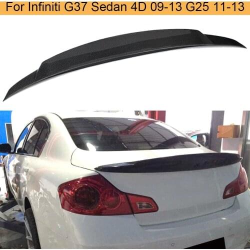 Carbon Fiber Rear Trunk Boot Lip Spoiler Wing for Infiniti G37 4 Door Sedan 2009 - 2013 G25 2011 - 2013 Car Rear Spoiler Wing