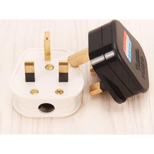 1 Pcs 3 Pin UK Mains Top Plug 13A 230V Appliance Power Socket Fuse Adapter Household High Quality