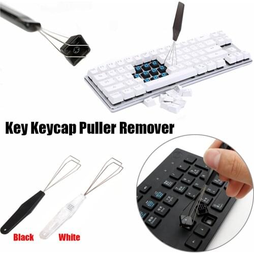 1Pc Keyboard Key Keycap Puller Remover With Unloading Steel Keycap Starter Keyboard Cleaning Tools Black/White Available