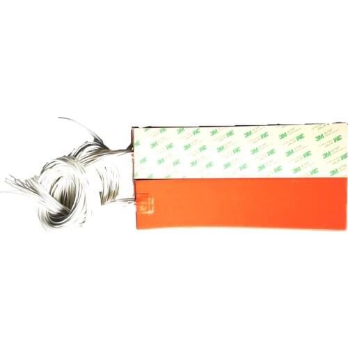 120v 150w 75*350*1.5mm silicone band heater for machine adhesive 1 side 1000mm lead wire come out from middle of 75mm side