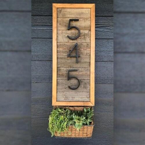 127mm Floating House Number Letters with Accessories Big Modern Door Alphabet Home Outdoor 5 in Numbers Address Plaque 0-9 ABC