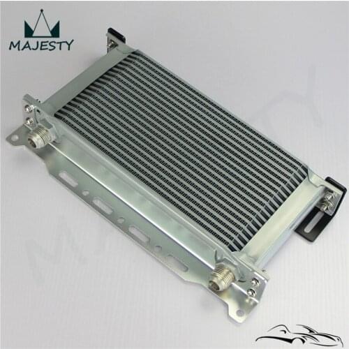 Aluminum AN10 Engine Oil cooler 19 Row Mocal Type 248mm + Mounting Bracket Kit Black/Silver