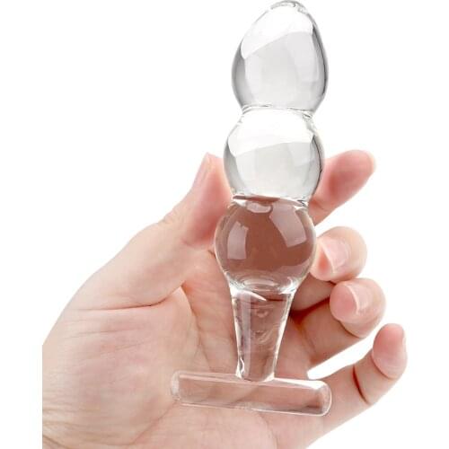 30mm Glass Beads Anal Plug Sex Toys For Women Men Butt Plugs G-spot Prostate Massager Dildos Adult Games Products Erotic Machine