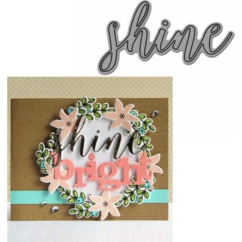 Shine Word Die Cuts For Card Making Shine Word dies scrapbooking metal cutting dies new 2019