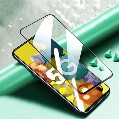 For Samsung Galaxy A51 5G A71 5G A52 A72 Black Edge Full Cover Tempered Glass Screen Protector 9H Protective Front Film Sheild