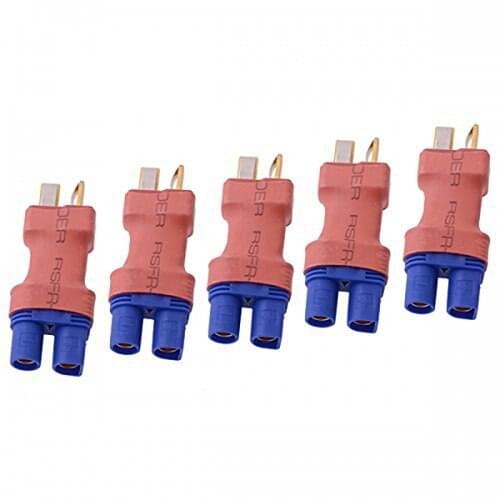 EBOYU(TM) No Wires Deans Style EC3 Male to T Plug Male Connector / Adapter (5pcs in one package,the price is for 5pcs)