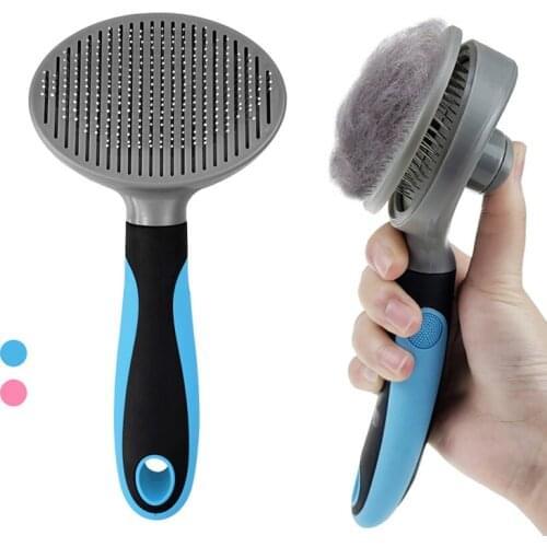 Efficient Self Cleaning Slicker Pet Grooming Brush For Small Large Dogs Cats Comfortable Safe Anti-slip Comb For Pets