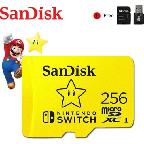 SanDisk memory card 128GB 64GB 256GB micro SD card New style for Nintendo Switch microsd TF card SDXC UHS-I with adapter