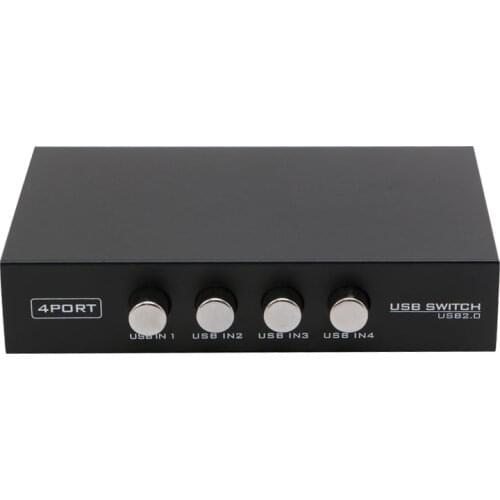 4 Ports USB 2.0 Sharing Device Switch Switcher Adapter For PC Scanner Printer