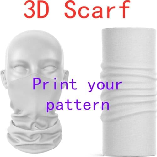 Hot Factory Custom Headscarf 3D Logo Character Animal Personality Custom Headwear Face Neck Scarf Cycling Mens Bandana Buffe