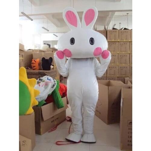 Moon Festival jadeRabbit Mascot Bugs Rabbit Hare Easter Adult Mascot cosplay costumes high quality mascotte costum Fancy Dress
