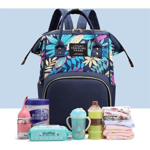 Fashion Canvas Mummy Stroller Bag Womens Travel Portable Large Capacity Diaper Maternity Nappy Mother Baby Care Bag Backpacks