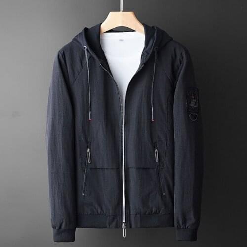 2021 new autumn jacket jacket male trend light luxury handsome casual all-match stand-up collar printed coat