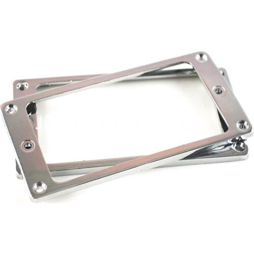 Niko 1 Set of 2pcs Flat Metal Humbucker Pickup Frame Mounting Ring 4mm Thick Chrome With 8 Screws Free Shipping Wholesales
