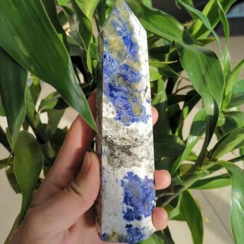 Natural rare blue stone pillar Natural energy pillar