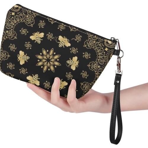 Promotional Gift Polynesian Traditional Tribal Print Travel Makeup Banda With Zipper Personalized Waterproof Cosmetic Bags Women