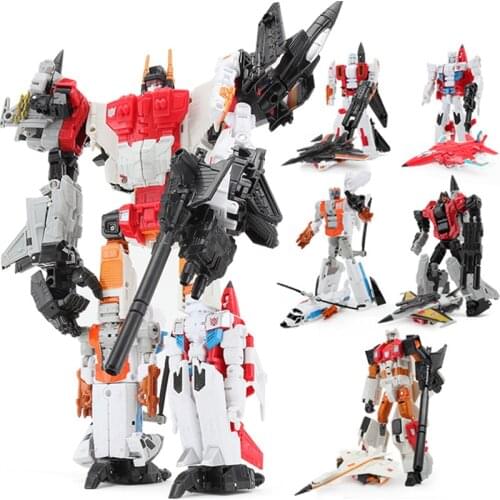 Haizhixing Movie 5 IN 1 Transformation Robot Car Toys Anime Devastator Aircraft Tank Motorcycle Model KO G1 Boys Kid Adult Toy