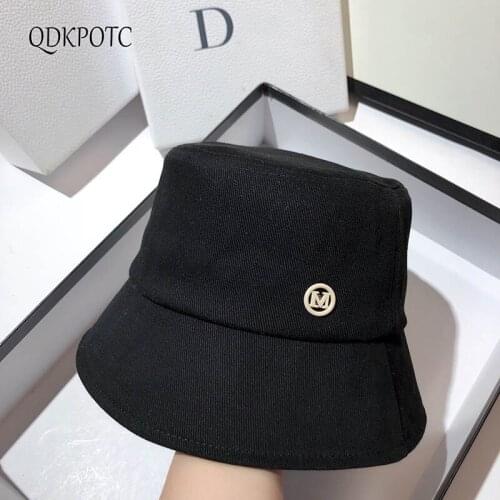 2021 Hat Summer Autumn New Women Twill Bucket Hats Fashion Simplicity Outdoor Travel Sun Protection Shading Basin Cap QDKPOTC