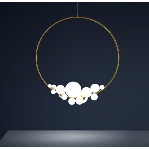 Nordic LED Golden Chandelier Dining room Kitchen Island Hanging lights Living room Home decoration lighting fixtures