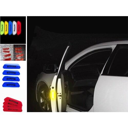 For Car styling door safety warning reflective stickers Anti-collision decorative decal Night safety warning Open Auto parts