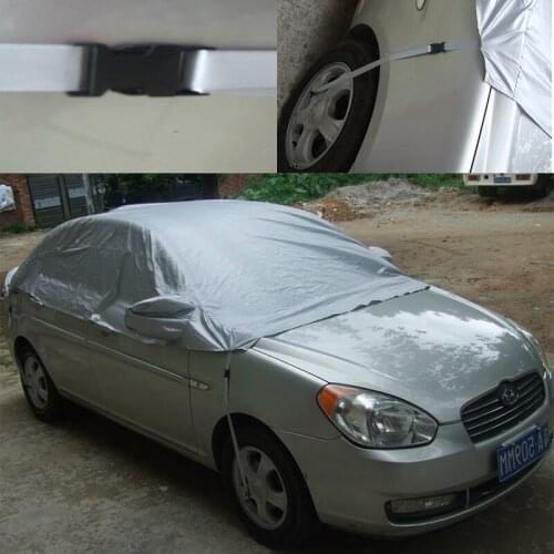 Universal Half Car Covers Heat Cold Sun Rain Snow for all these weather Silver Prevent PVC Heat Protection