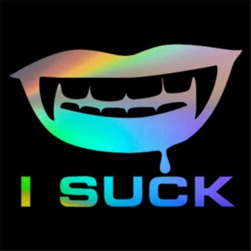 I Suck Window Wall Glass Door Window Home Car Sticker Laptop Auto Truck Vinyl