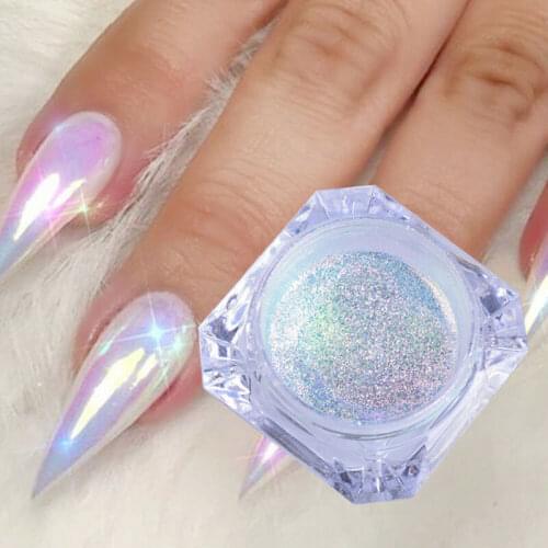 0.2g Nail Mirror Glitter Powder Metallic Color Nail Art UV Gel Polishing Chrome Flakes Pigment Dust Decorations Manicure