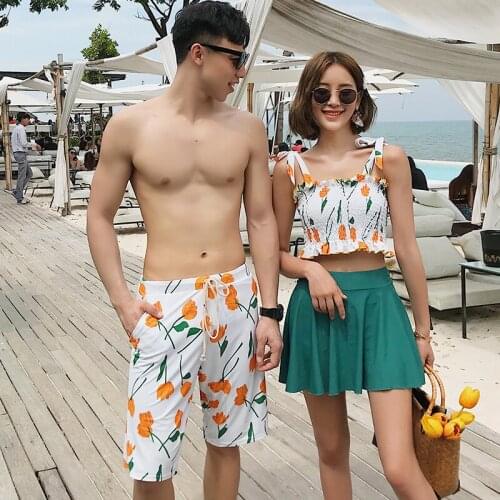 Swimsuit Women Swimwear Bikini Beach Skirt Swimsuit Couple Island Resort Swimsuit Beach Pants Mens Swim Shorts