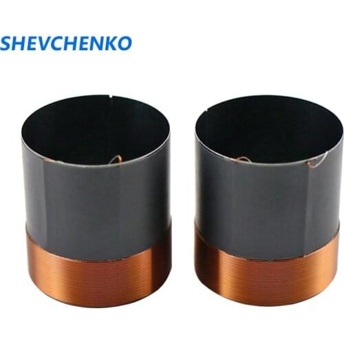35.5MM Bass Voice Coil Black Aluminum Skeleton Copper Wires 100W-250W High Power Voice Coil For Speaker Accessories 6-8OHM 2pcs