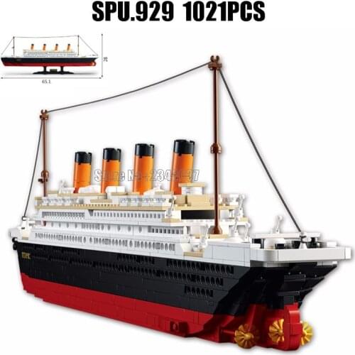 Sluban 0577 1021pcs Titanic Ship Boat Building Block Toy