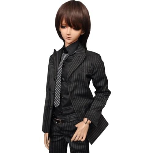 1/4 1/3 BJD clothes Striped suit coat +trousers +shirt+tie for BJD/SD MSD SD13 SSDF ID72 HID Strong uncle doll accessories C0098