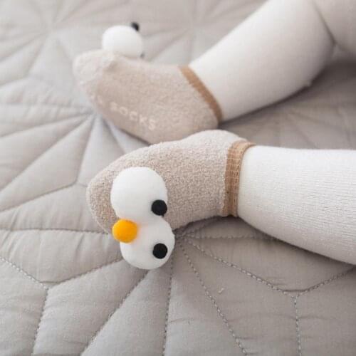 1 Pair Baby Shoes Socks Girl Boy Toddler Anti-slip Warm Slippers Socks Cotton First Walkers Shoes Children Floor Socks Accessory
