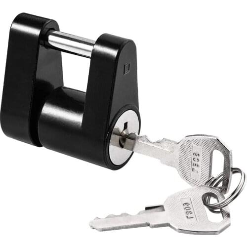 1 Pack Anti-Theft Black Trailer Hitch Coupler Lock Dia 1/4 Inch 3/4 In Caravan Accessories Span For Tow Boat RV Truck